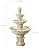 Ibiza 46" High Large Italian Outdoor Decor Sand Stone Floor Fountain with Light LED Waterfall 3-Tier Standing Basin Water Feature for Outside Garden Patio Yard Backyard Porch - John Timberland