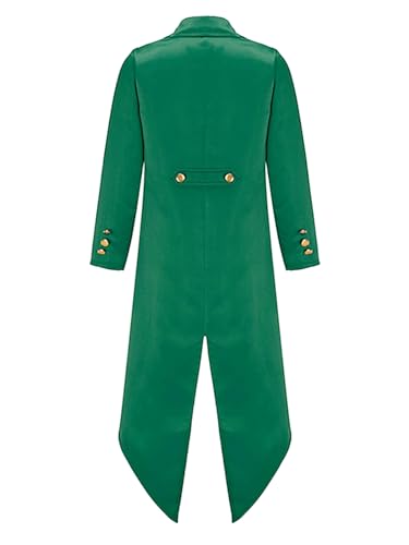 Kids Halloween Ringmaster Tuxedo Medieval Tailcoat Jacket Long Steampunk Frock Coat for Boys Girls2