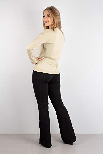 Blusa de malha manga longa Sumaré 31213 - Bege - P