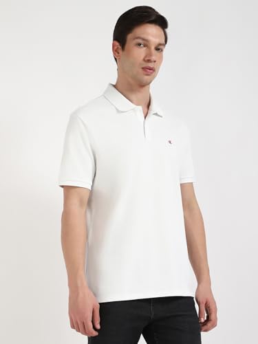 Image of Solid Regular fit Cotton Polo t-Shirt