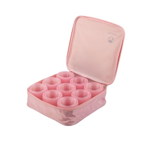 CALISTA Volumizing Soft-Grip Rollers Long Set Heatless Hair Rollers for Long Hair Rollers for Hair Volume Soft Curls & Waves Hair Styling Tools For Damage Free Lift & Body 18 Piece Set