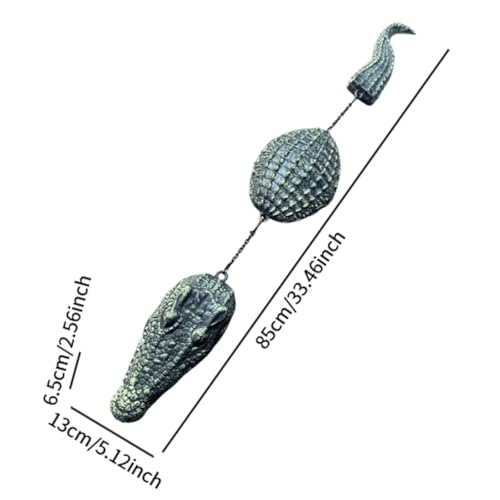 Sculpture de crocodile réaliste et résistante aux intempéries pour extérieur