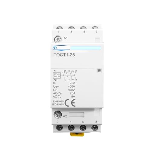 Contacteur rail Din TOCT1 4P 25A 110V bobine 50/60HZ contacteur ca domestique 4NO