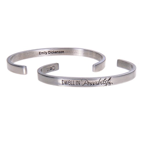 DWELL IN POSSIBILITY EMILY DICKENSON QUOTABLE CUFF BRACELET