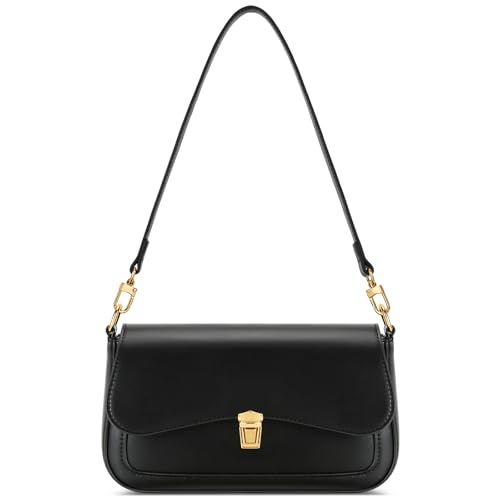 Image of KKXIU Small Shoulder Bag for Women Cute Hobo Handbags Mini Clutch Purses | Classic Trendy Retro Underarm Crossbody Bag with Detachable Straps, Zipper Closure
