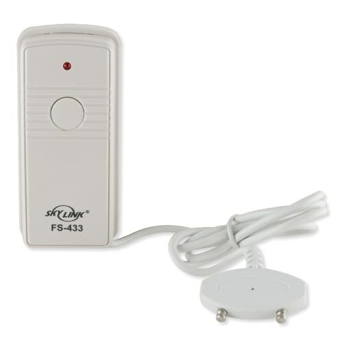 Skylink FS-433W Wireless Flood Water Leak Alert Alarm Safety Protection Security Sensor | Affordable, Easy to install DIY Accessory for SC Series Systems