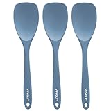 [ LONG LIFETIME SILICONE KITCHEN SPATULA ] Our large rubber spoon spatula is great for Baking, Cooking, Stirring, Mixing ,scraping and Folding a variety of foods. [ HEAT-RESISTANT Safe Silicone ] Our spoonula spatulas are made of food grade silicone,...
