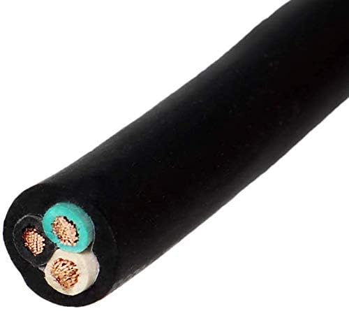 14/3 SJOOW 3 Wire Bulk Cable, 50 Ft | Alcastobreferjo | 15 Amps 300v Water and Oil Resistant