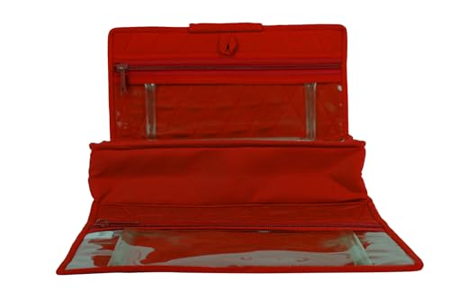 Image of Craft Folding Kit - Portable Soft Storage - Crafts, Sewing, & Quilting Organizer Red