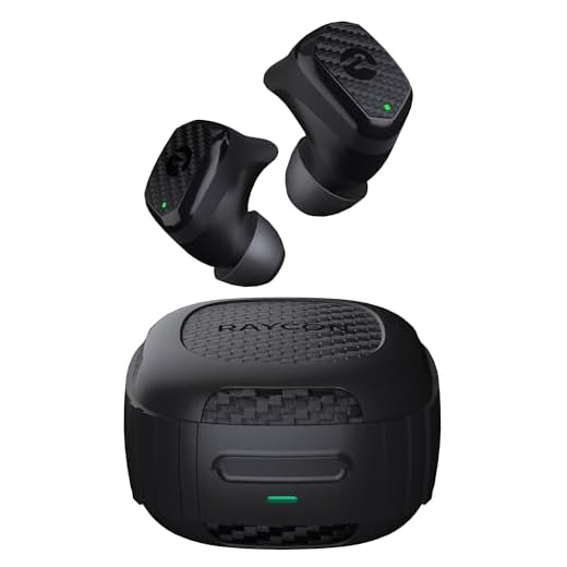 ETRSAIRL Raycon Impact Earbuds Military-Grade Stoßfest IP67 Bluetooth Ohrhörer mit Stereo-Sound, 90 Stunden Akkulaufzeit, aktive Geräuschunterdrückung (Schwarz)