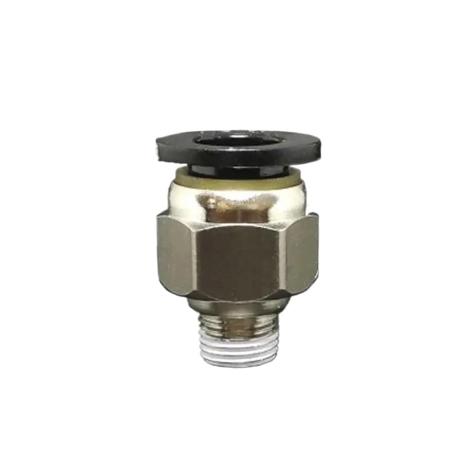 10PC DN6 G 1/8" Male x Fit Tube OD 10mm Nickel Plated Brass Pneumatic Air Hose Quick Connector Push in Coupler Water Gas Oil Fitting