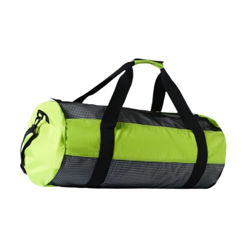 Zynphancer メッシュダイビングダッフルバッグ 65×35×25cm ? 通気設計で湿気防止、PVCジッパー採用で耐久性向上 (緑)