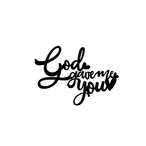 Image of eCraftIndia God Gave Me You Wooden Wall Decor for Living Room Bedroom| Home Wall Decor Items| Wall Art for Home Decor Valentine Gift for Girlfriend Boyfriend Husband Wife Her Him| Valentine Decoration