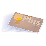 valonic Karten Schutzhülle - 6 Stück, Einschub von Oben, Robustes Plastik, Loch Ausschnitt - matt transparent - Kartenhülle für Kreditkarten und EC Karten