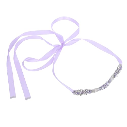 Dazzling Purple Waist Ribbon for Dresses Jeans for Weddings Proms Formal Gatherings Eye Catching Costume Belt with Durable Craftsmanship
