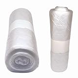 KOUSEL Rollo plastico protector 2,2x50 metros (110M2) 10MICRAS (FUERTE) Rollo pintores profesionales y bricolaje para cubrir muebles,suelo,ventanas,sofas..., Claro