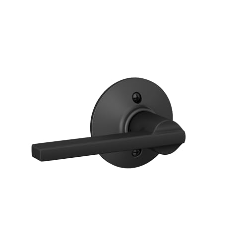 Image of Schlage F170 LAT 622 Latitude Single Dummy Door Lever, Matte Black