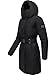 Navahoo Damen Wintermantel warmer Parka mit Gürtel und gefütterter Kapuze Gipfelspass XIV Black Gr. M