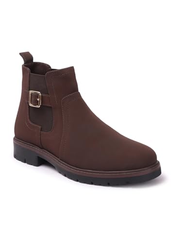 Image of Carlton London Men's Comfortable Chelsea Boot with Buckle