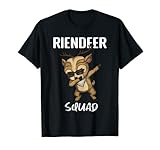 Photo Gallery renna dabbing squad natale divertente pigiama familiare retrò maglietta Photo Gallery renna dabbing squad natale divertente pigiama familiare retrò maglietta