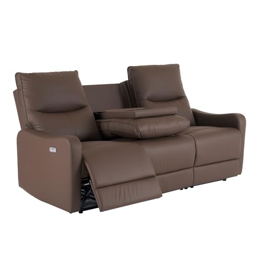 リクライニングチェア リクライニングソファ 3人掛け 電動ソファー テクノレザー 電動 リクライニング オットマン一体型 パーソナルチェアー 電動ソファ 耐圧分散 リクライニングチェア ソファ 2人掛け 3人掛け おしゃれ (ブラワン, 3人掛け)