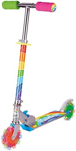 Ozbozz Rainbow Foldalbe Scooter - Light UP Wheels - Ages 5 and up