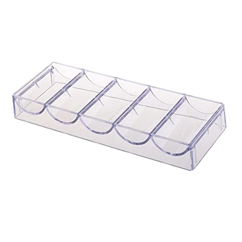SUPVOX 1pc Box Chip Rack Poker Chip Container and Holder Poker Chip Case Organizer Poker Chip Storage Mini Rack Case Covered Poker Chips Numbered Poker Storage Roulette Chips Game Acrylic