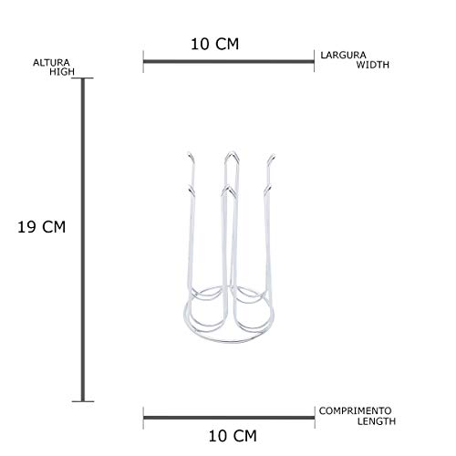 Suporte para 16 Cápsulas de Café Três Corações Lyor Prata 10.5 x 10 x 19 cm Ferro Cromado
