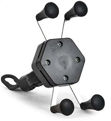Image of Wavva Universal X-Grip Spider Mobile Holder Bike Cell Phone Spider Adustable Multi-Functional Mobile Holder X Grip Handlebar Mount Smartphone Holder Without Charger -Black