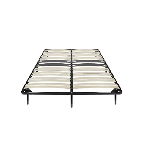 MOG CASA Somier de Cama 180x200 cm Reforzado con 39 láminas de Madera Ancha y 9 Patas Incluidas