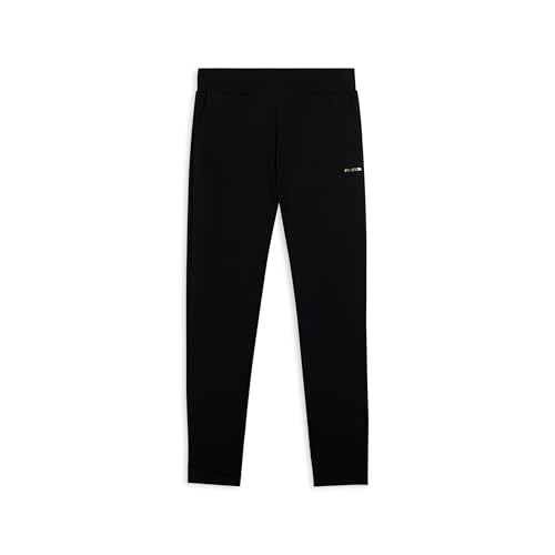 Pantalon en molleton brossé noir FREDDY coupe classique et tresses haute couture