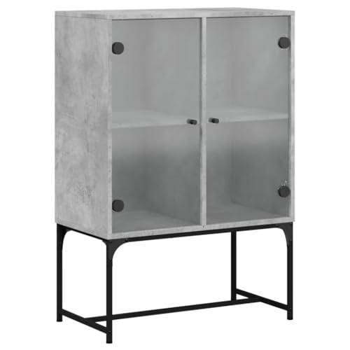 Armario lateral con puertas de cristal para eliminar el desorden del salón 3