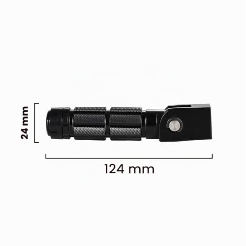 Repose-Pieds Moto CNC Aluminium Pliables Passager pour Engwe M20 Noir – vue 2
