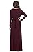 KOH KOH Plus Size Womens Long Sleeve Sleeves Kaftan V-Neck Flowy Formal Wedding Guest Fall Winter Evening Day Empire Waist Abaya Muslim Gown Gowns Maxi Dress Dresses, Maroon Wine Red XL 14-16