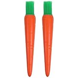 ULTECHNOVO Cepillo de Silicona para Barbacoa y Repostería, 2 Unidades, Resistente al Calor, Color Naranja, Pincel para Untar Aceite y Salsas en Cocina y Asados, Utensilios de Cocina