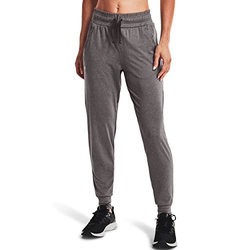 Under Armour Womens HeatGear Armour Pants, Charcoal Light Heather (019)/White, Medium