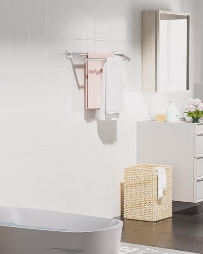 Porte-serviettes double barre contre la rouille support mural solide SUS304 61cm - 5