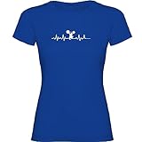 k kruskis - t shirt palestra fitness heartbeat manica corta donna - s, blu reale