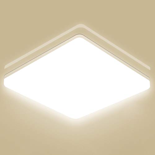 Preisvergleich Produktbild LED Deckenleuchte 15W, Oeegoo IP44 Wasserdicht Deckenlampe Badlampe, 1500LM Flimmerfrei LED Leuchte Wannenleuchte für Wohnzimmer Schlafzimmer Balkon Küche Flur Badezimmer Neutralweiß 4000K
