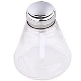 IMIKEYA Glasflasche 220ml mit Druckspender Leichter und Tragbarer Reinigungsbehälter für Zuhause und Unterwegs Praktischer Alkoholdosierer für Einfache Anwendung