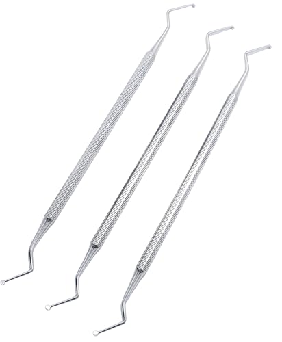 Dental Spoon Excavator Set – 3 Pcs Double-Ended 1.5 mm Tools, 17 cm Stainless Steel – Restorative Endodontic Filling Instruments #148510100
