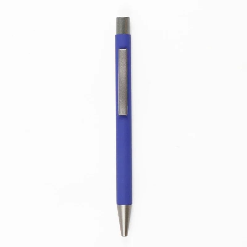 Stylo à bille en métal avec texture en caoutchouc pour écriture fluide lot de 50