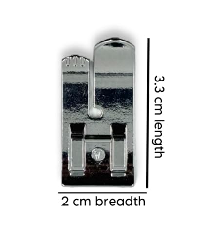 Image of ZENITH Straight Stitch Pressure Foot Snap on Type for Automatic Electric Low Shank Sewing Machines Suitable for Usha Janome Brother Singer etc Steel Finish (Straight Stitch Foot)