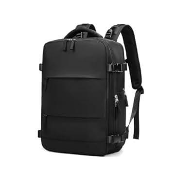 Mochila Executiva de Viagem Grande, Compacta Super Reforçada Mochila Para Notebook, Mala de Mão com USB Unissex Moderna PREMIUM Appari (Preto)