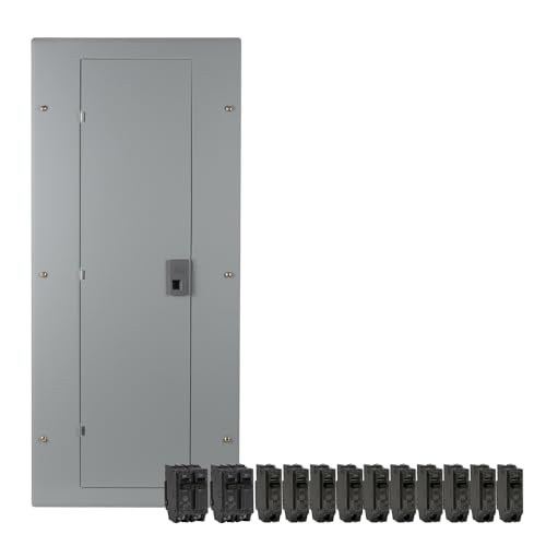 ABB TM3220CCU2K 200A Main Breaker Load Center • 1-Phase Standard Main Circuit Breaker Load Center • 32 Space, 40-Circuit, 120/240 VAC, 200 A, 22 kA Interrupt • Indoor NEMA 1 Enclosure
