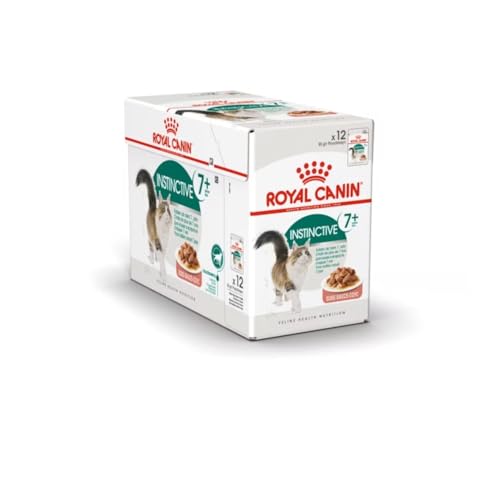 ROYAL CANIN INSTINCTIVE 7+ in Soße | 12 x 85 g | Alleinfuttermittel für ältere Katzen ab 7 Jahren | Zur Unterstützung der Vitalität | Instinktiv bevorzugtes Nährstoffprofil