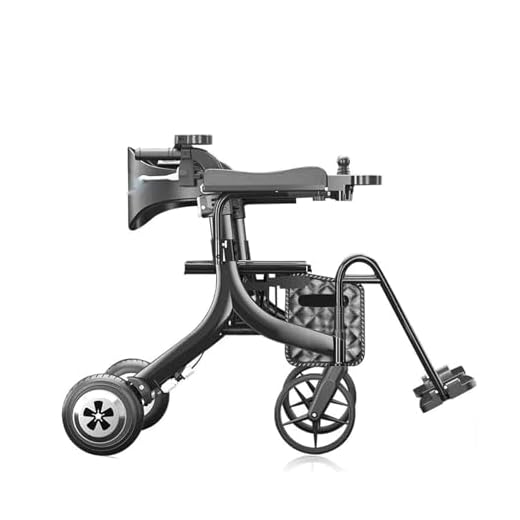 CEEBUS Electric Power Walker Drive Rollator, Rollator Walker with Seat 3 in 1 Multi-Functional Walker for Seniors Transport, Foldable Electric Wheelchair Light Battery Trolley