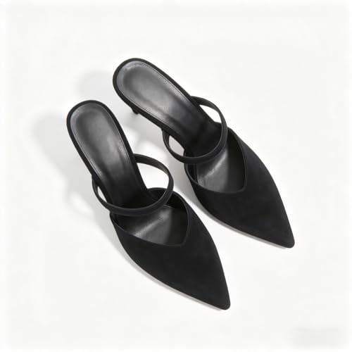Image of Pointed Toe Heels for Women Slip on Pumps Pointy Stiletto Heels Dressy Sexy Fashion Leather Pumps