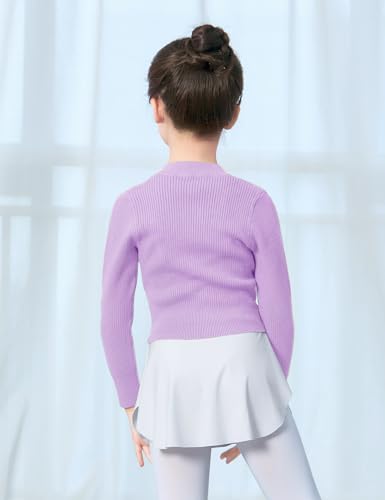 Dance Sweater for Girls Long Sleeve V-Neck Top Sweater for Ballet/Gymnastics/Sports3