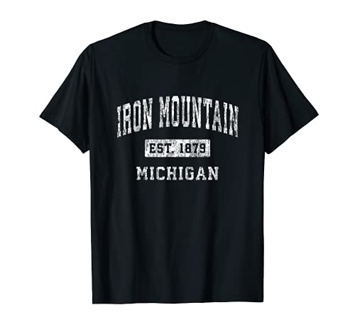 Iron Mountain Michigan MI Vintage Established Sports Design T-Shirt